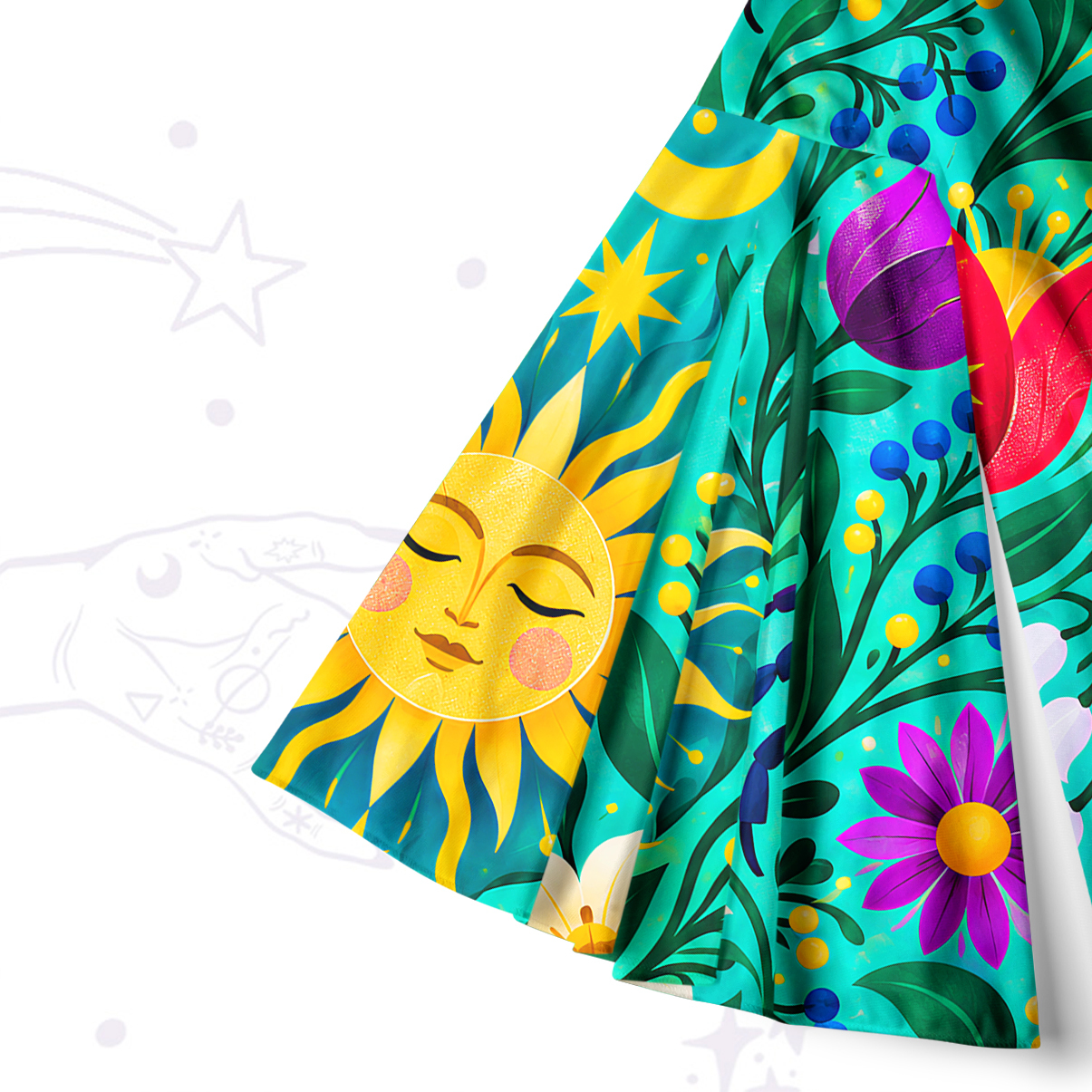 Purplehecate  Dance of Luminous Bees Bell Sleeve Dress