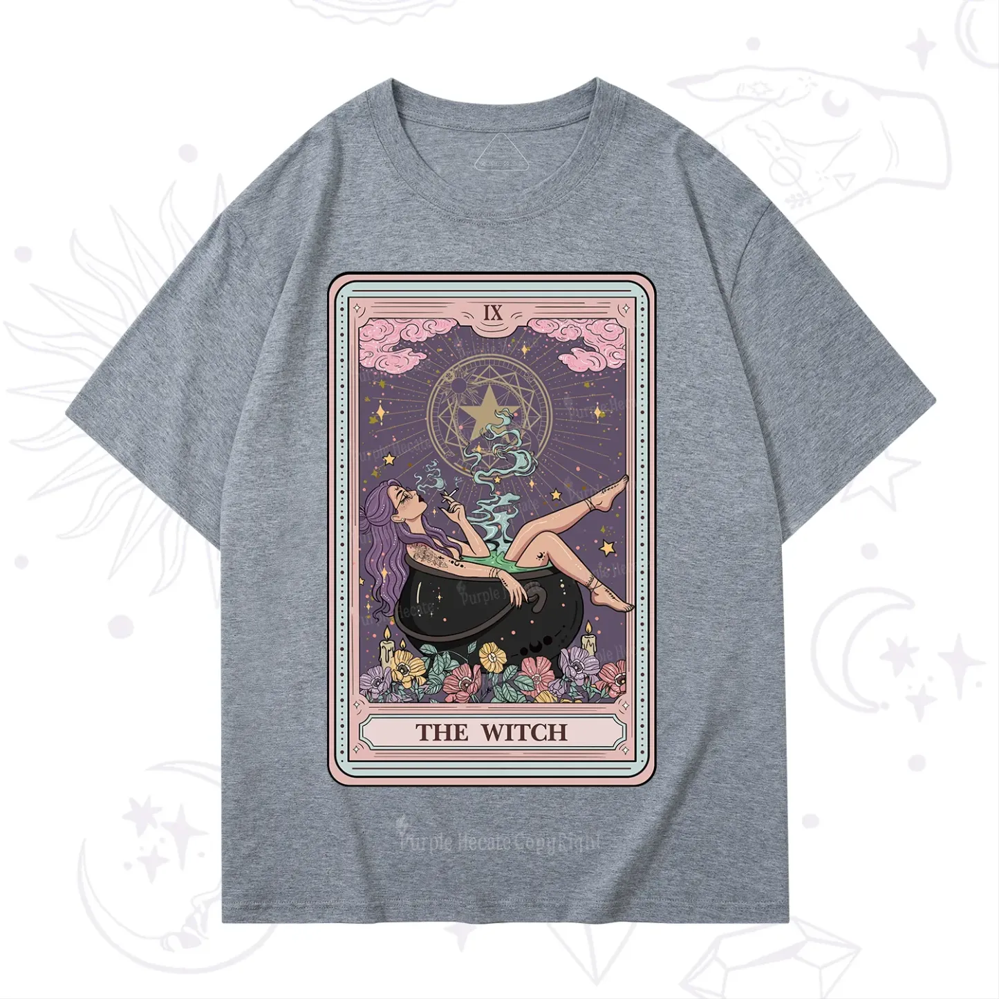 Purplehecate The Witch Tarot Card T-Shirt