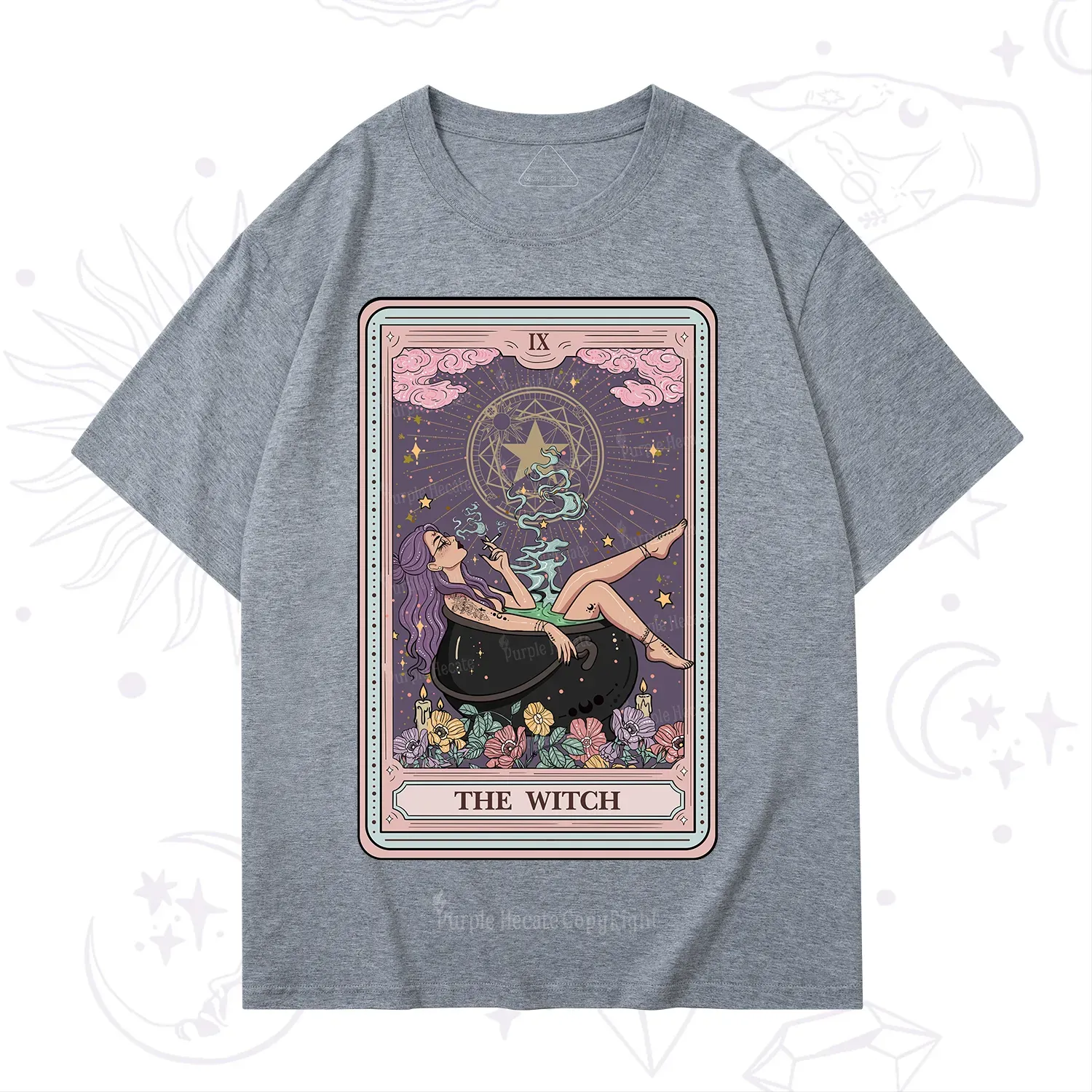 Purplehecate The Witch Tarot Card T-Shirt