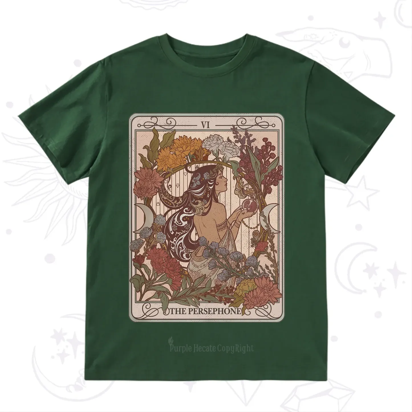 Purplehecate The Persephone Goddess Tarot Card T-Shirt