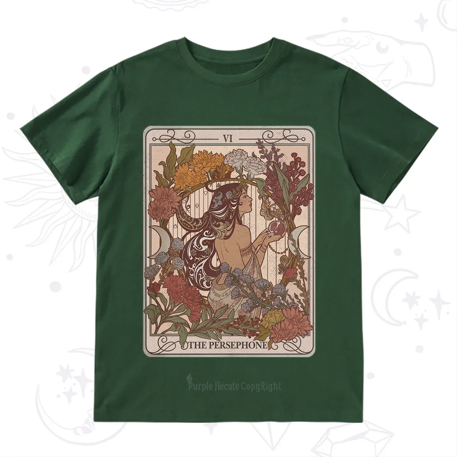Purplehecate The Persephone Goddess Tarot Card T-Shirt