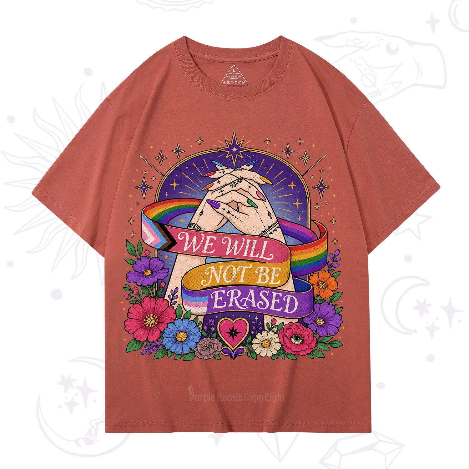 Purplehecate We Will Not Be Erased Pride T-Shirt