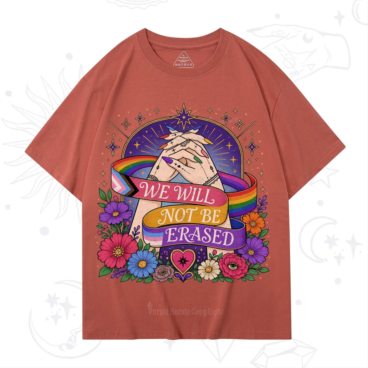 Purplehecate We Will Not Be Erased Pride T-Shirt