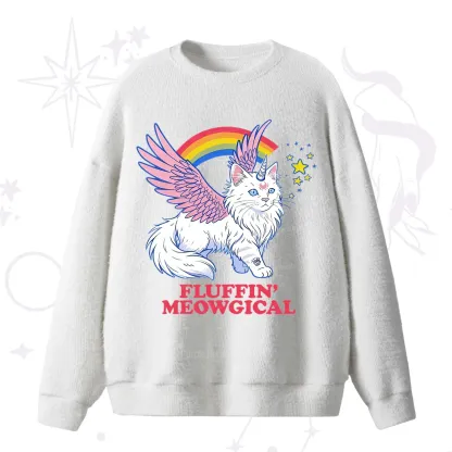 Purplehecate Fluffin Meowgical Fuzzy Ugly Sweater