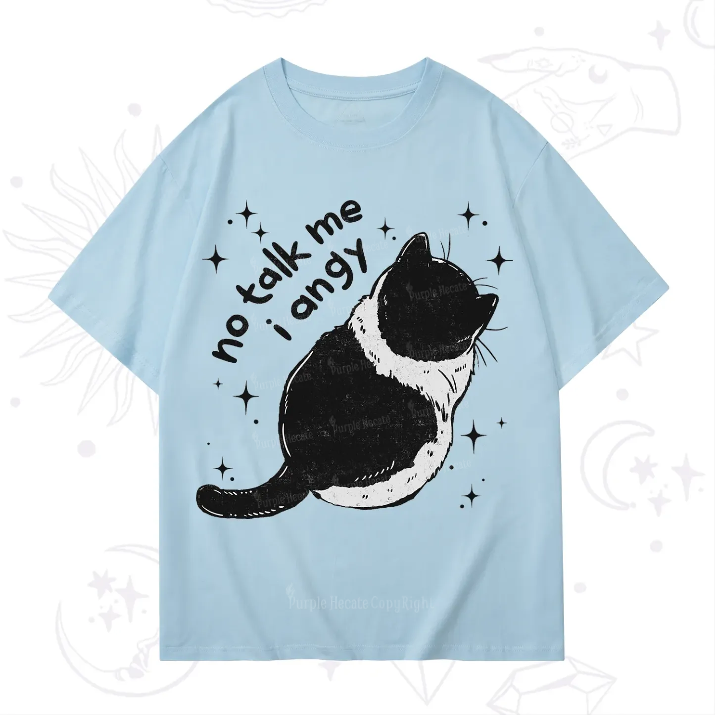 Purplehecate No Talk Me Im Angy Cat T-Shirt