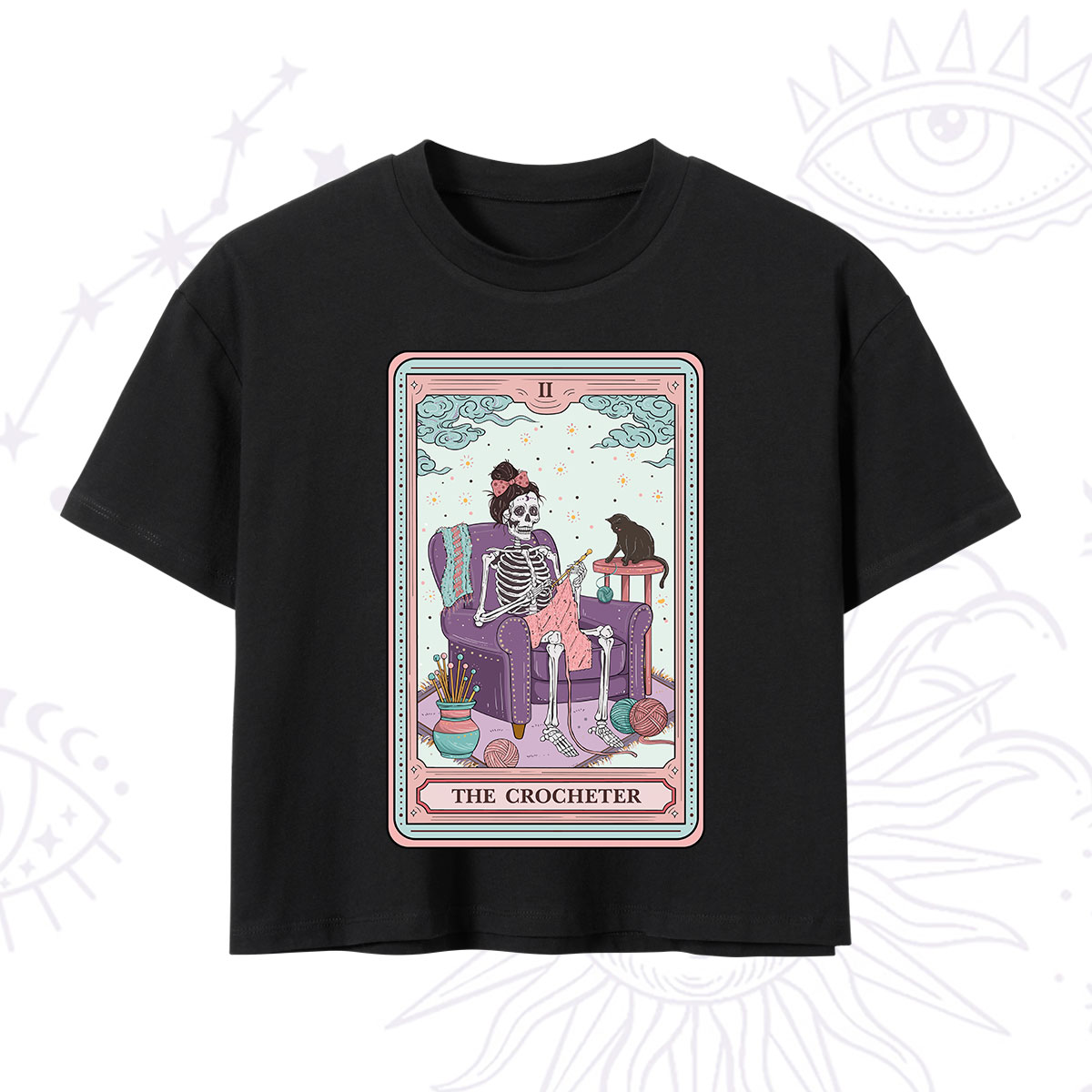 Purplehecate The Crocheter Tarot Crop T-Shirt