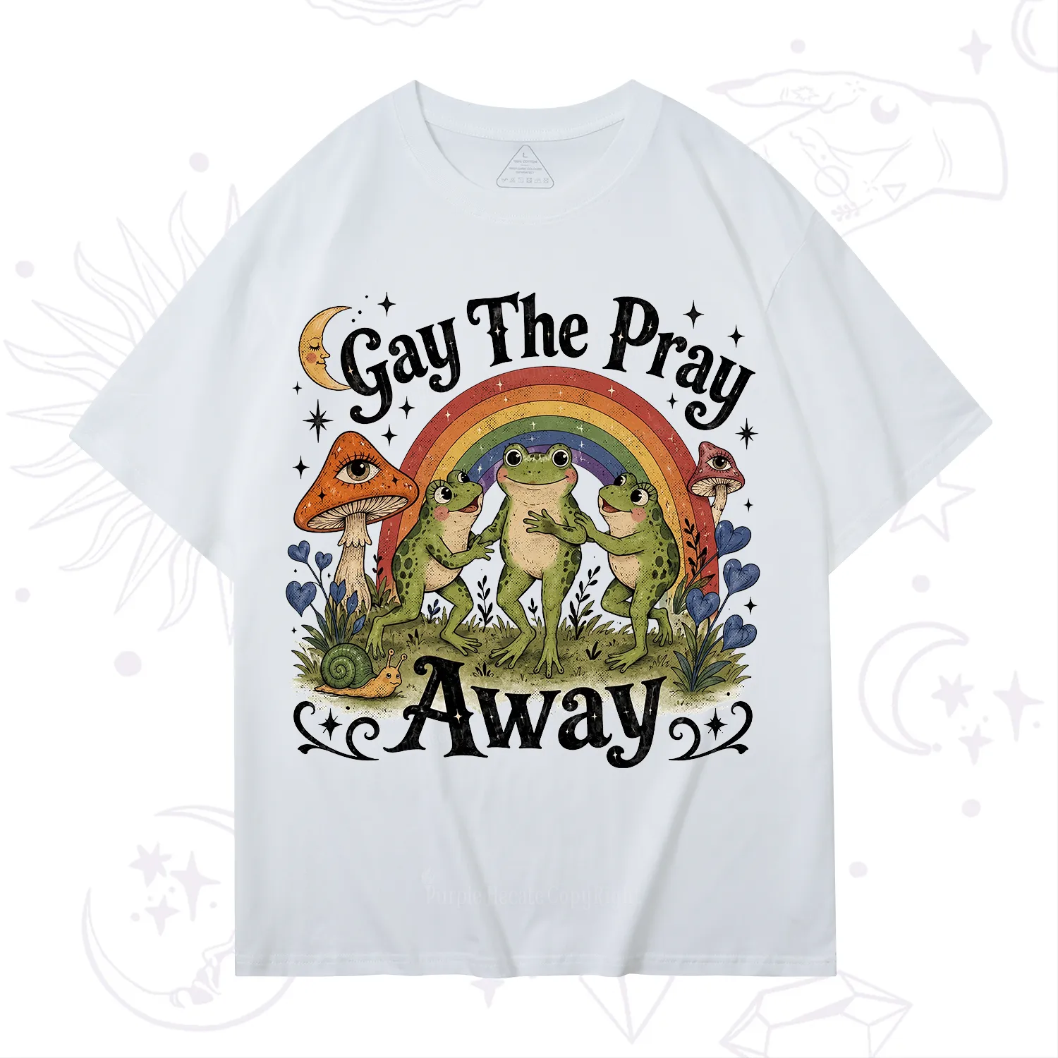 Purplehecate Gay The Pray Away Frog Pride T-Shirt