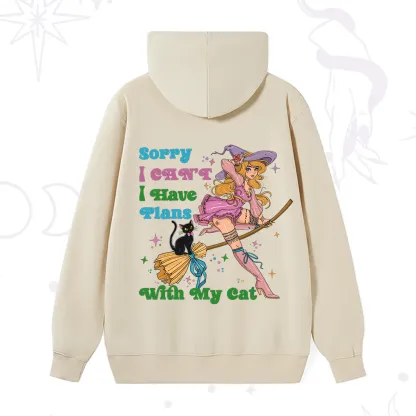 PurplehecateSorry I Can’t I Have Plans With My Cat Hoodie
