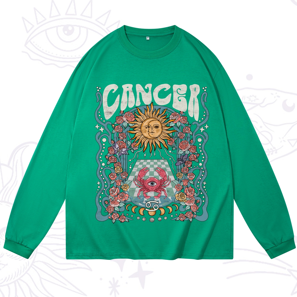 Purplehecate Cancer Spirit Zodiac Long Sleeve T-Shirt