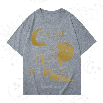 Purplehecate Goth Moon Cat Post-Punk T-Shirt