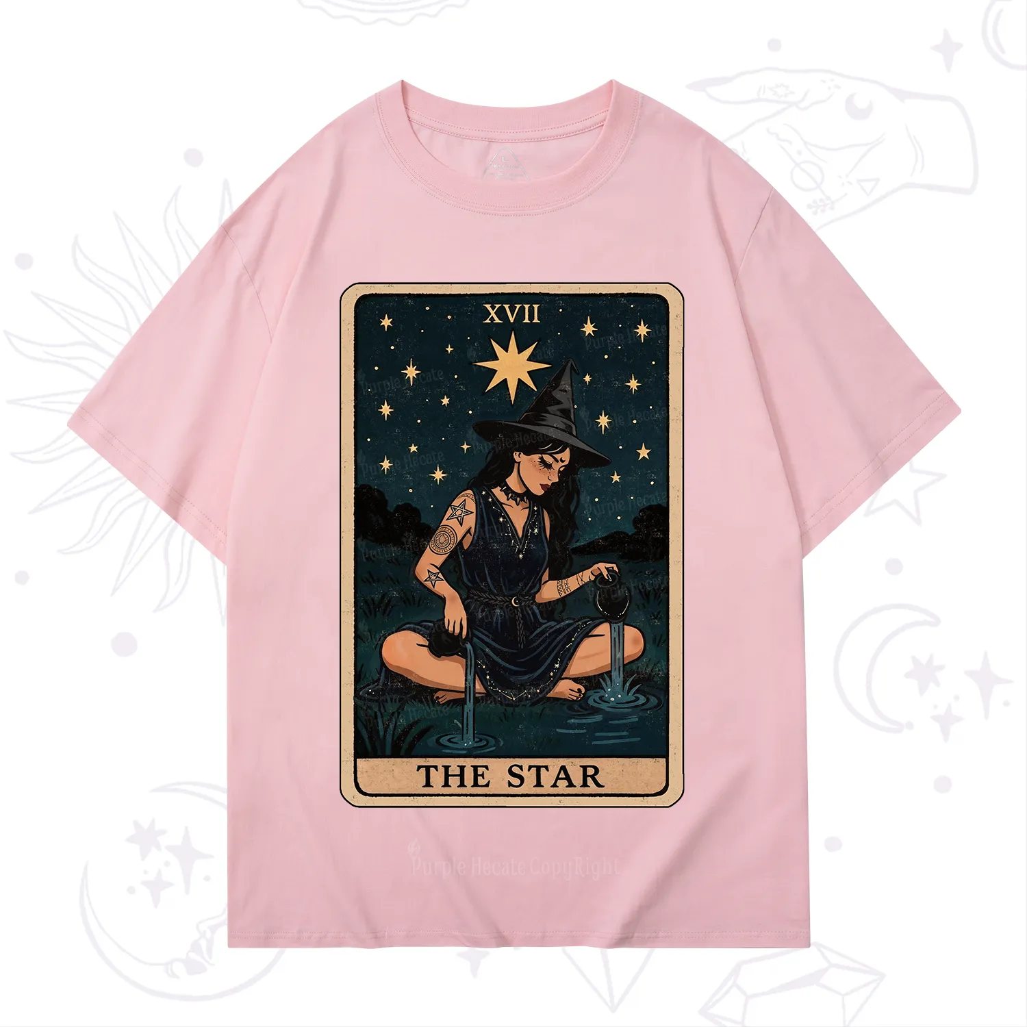 Purplehecate The Star Witch Tarot T-Shirt