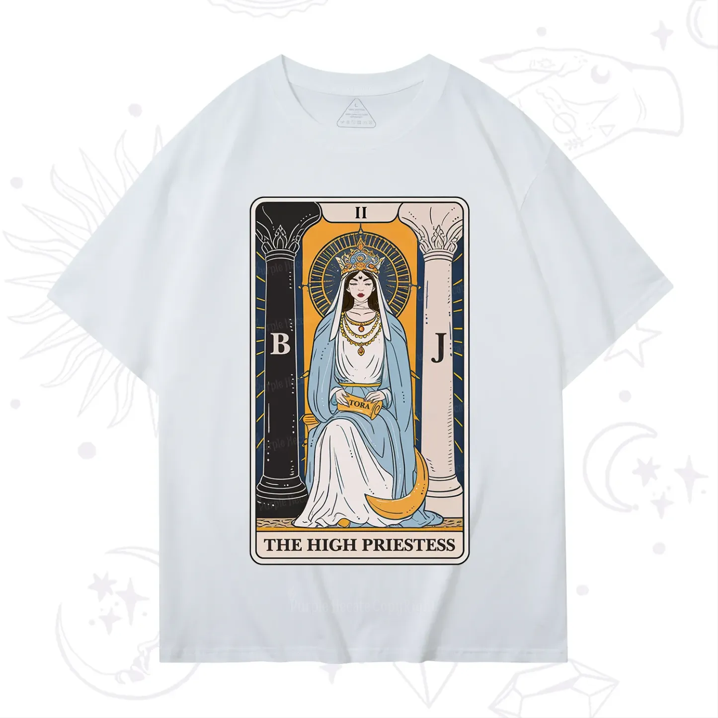 Purplehecate The High Priestess Tarot Card T-Shirt