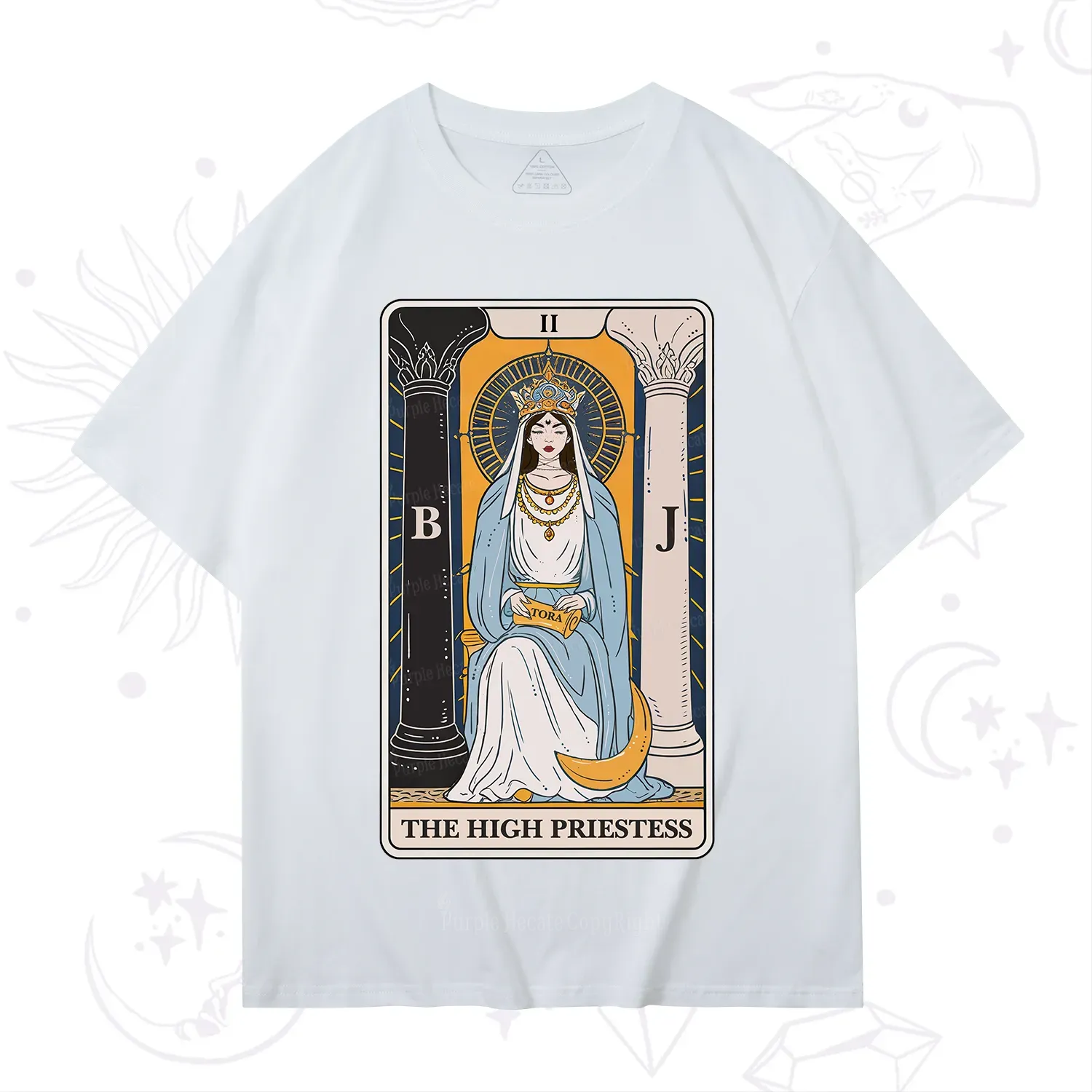 Purplehecate The High Priestess Tarot Card T-Shirt