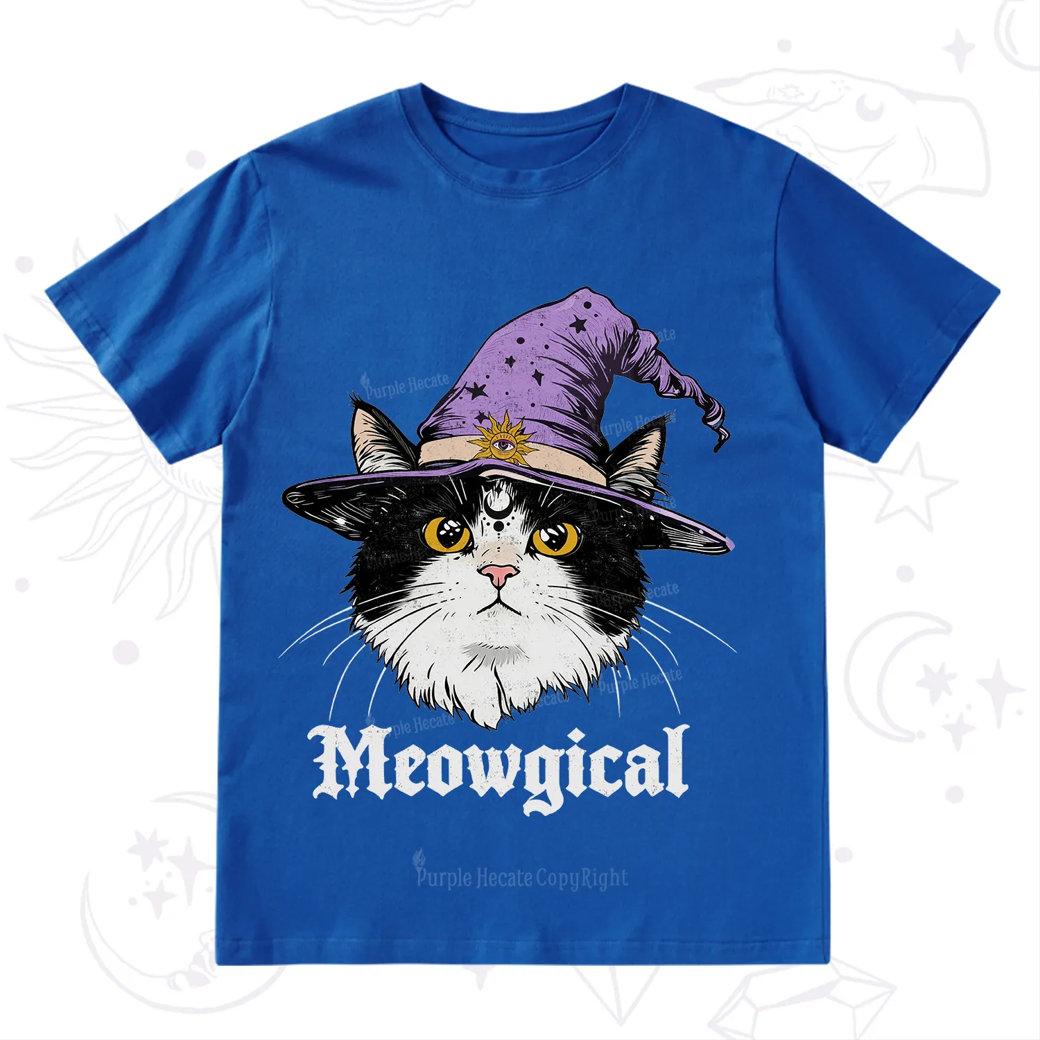Purplehecate Meowgical Witch Cat T-Shirt