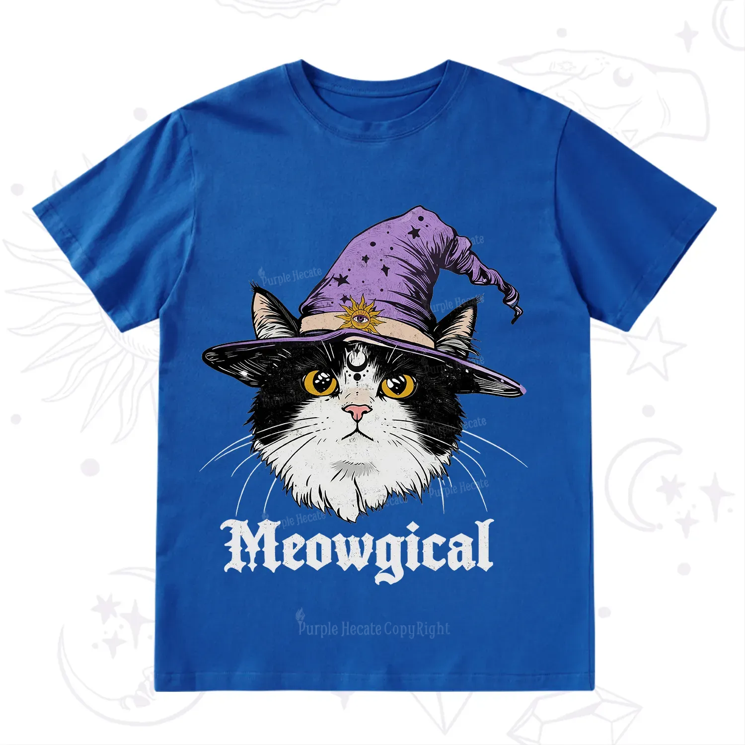 Purplehecate Meowgical Witch Cat T-Shirt