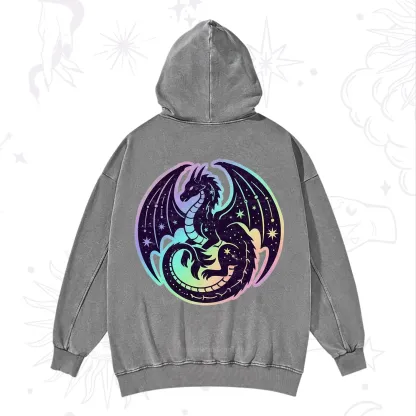 Purplehecate Cosmic Dragon Washed Hoodie