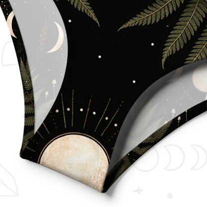 Purplehecate Moonlit Mushroom Gown One-Shoulder One-Piece Swimsuit