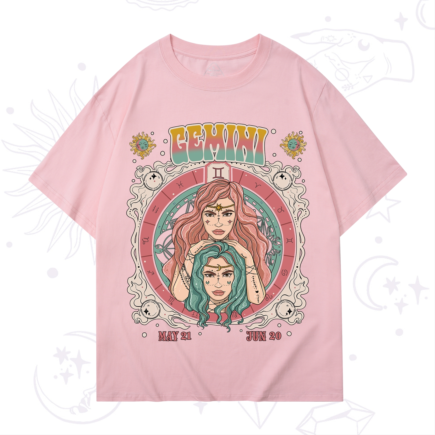 Purplehecate Gemini Cosmic Zodiac T-Shirt