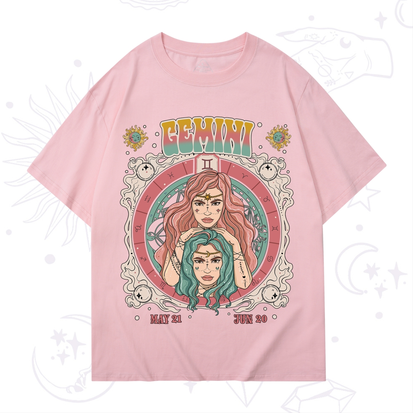 Purplehecate Gemini Cosmic Zodiac T-Shirt