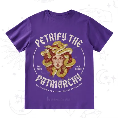 Purplehecate Petrify Patriarchy Medusa T-Shirt