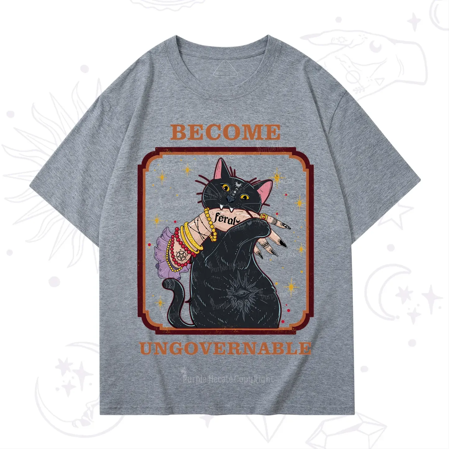 Purplehecate Become Ungovernable Cat T-Shirt