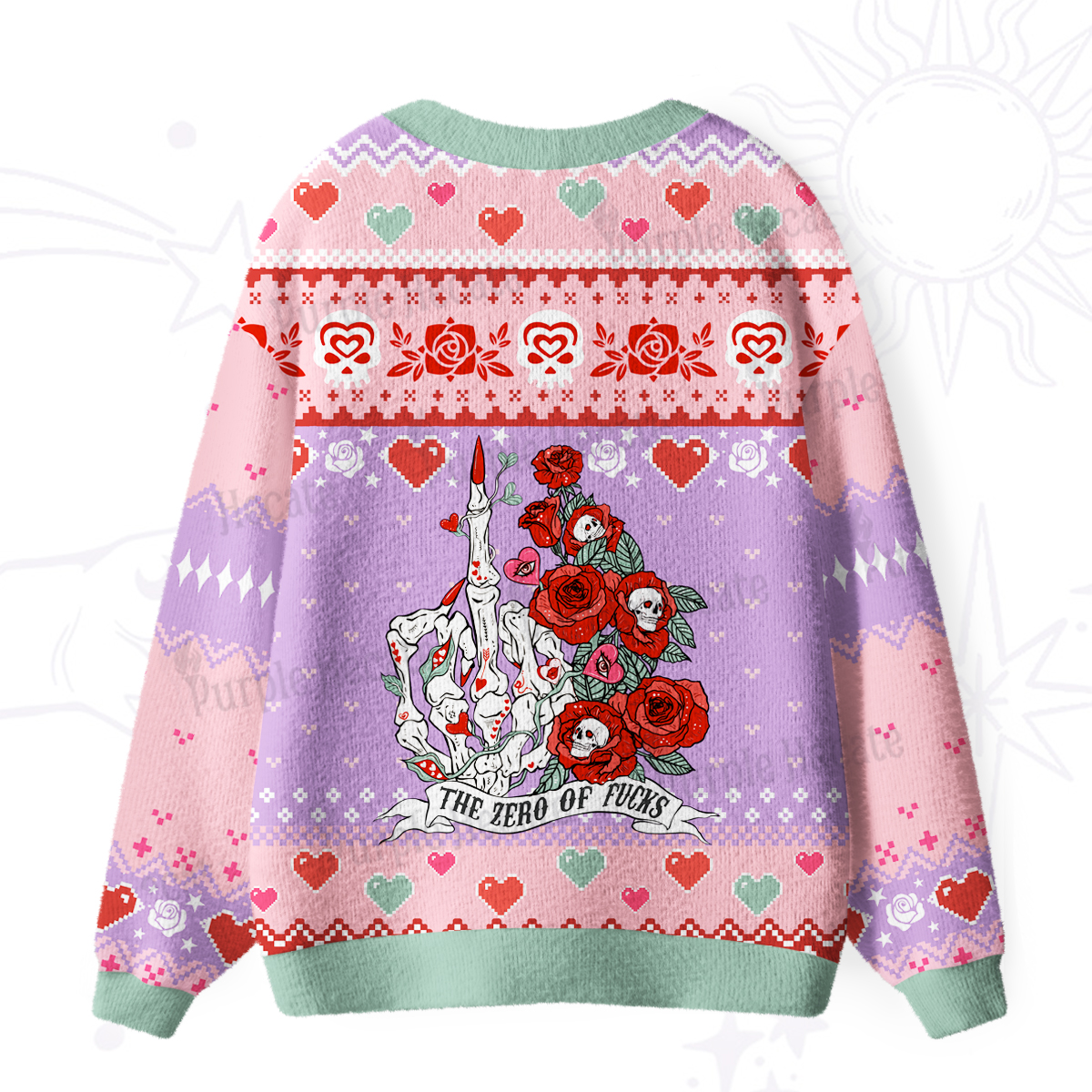 Purplehecate The Zero Of Fucks Ugly Cardigan Sweaters