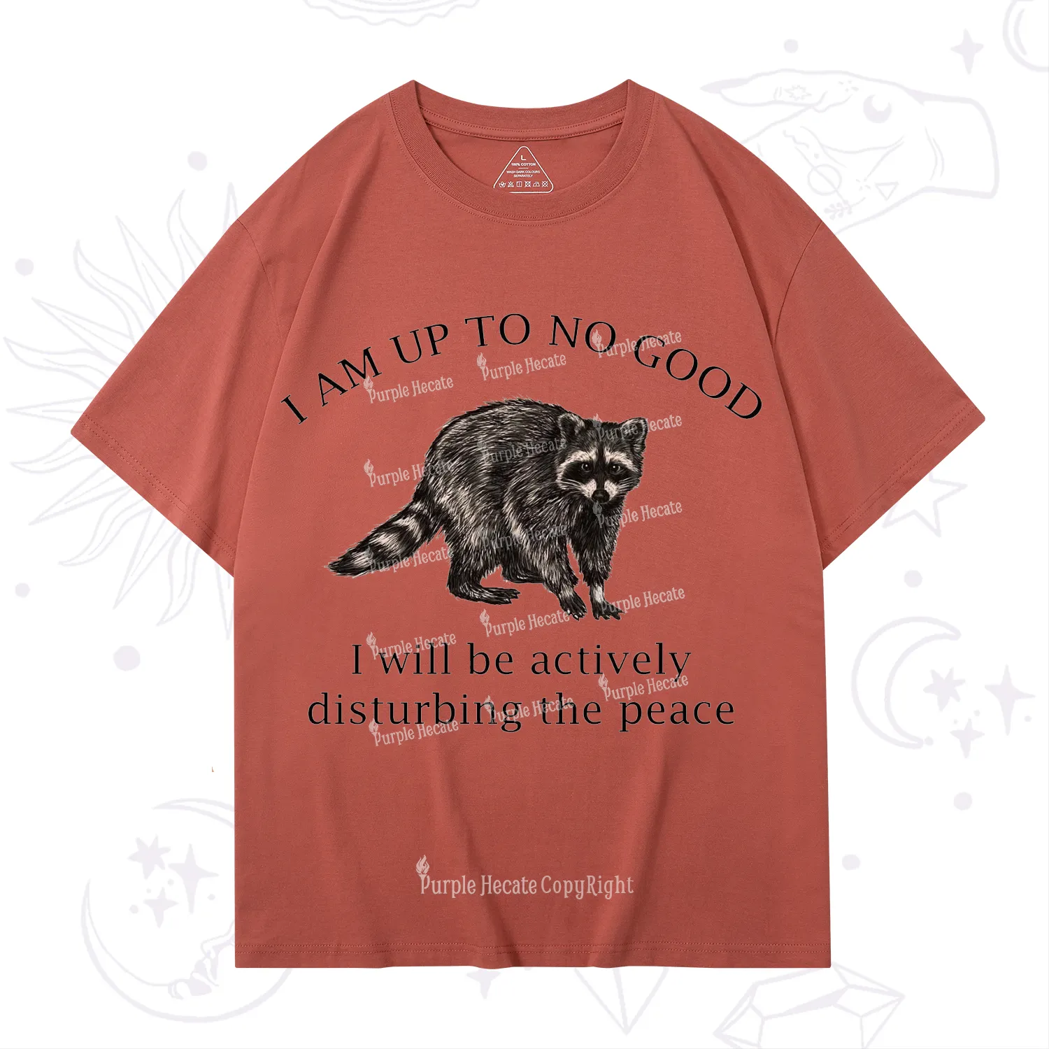 Purplehecate Trash Raccoon Backyard Wildlife T-Shirt