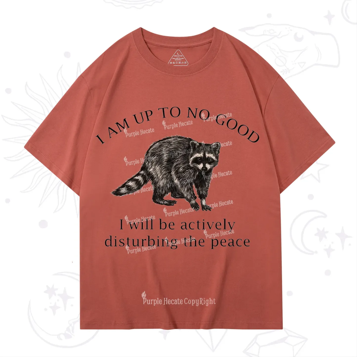 Purplehecate Trash Raccoon Backyard Wildlife T-Shirt