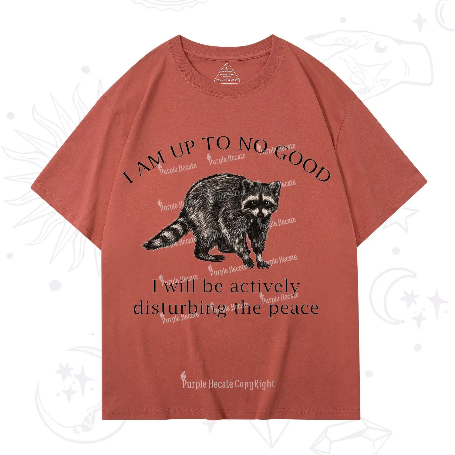 Purplehecate Trash Raccoon Backyard Wildlife T-Shirt