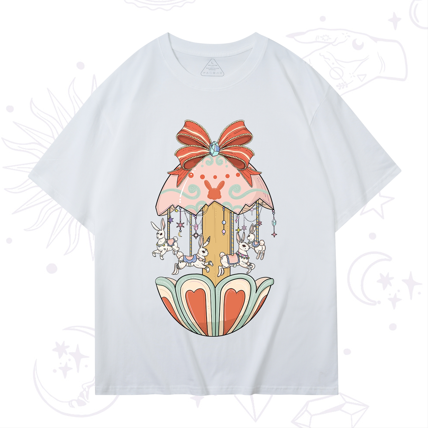 Purplehecate Bunny Carousel Easter T-Shirt