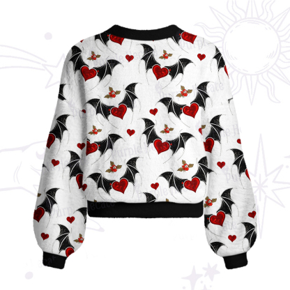 Purplehecate Dark Romance Bat & Heart Cardigan Sweaters