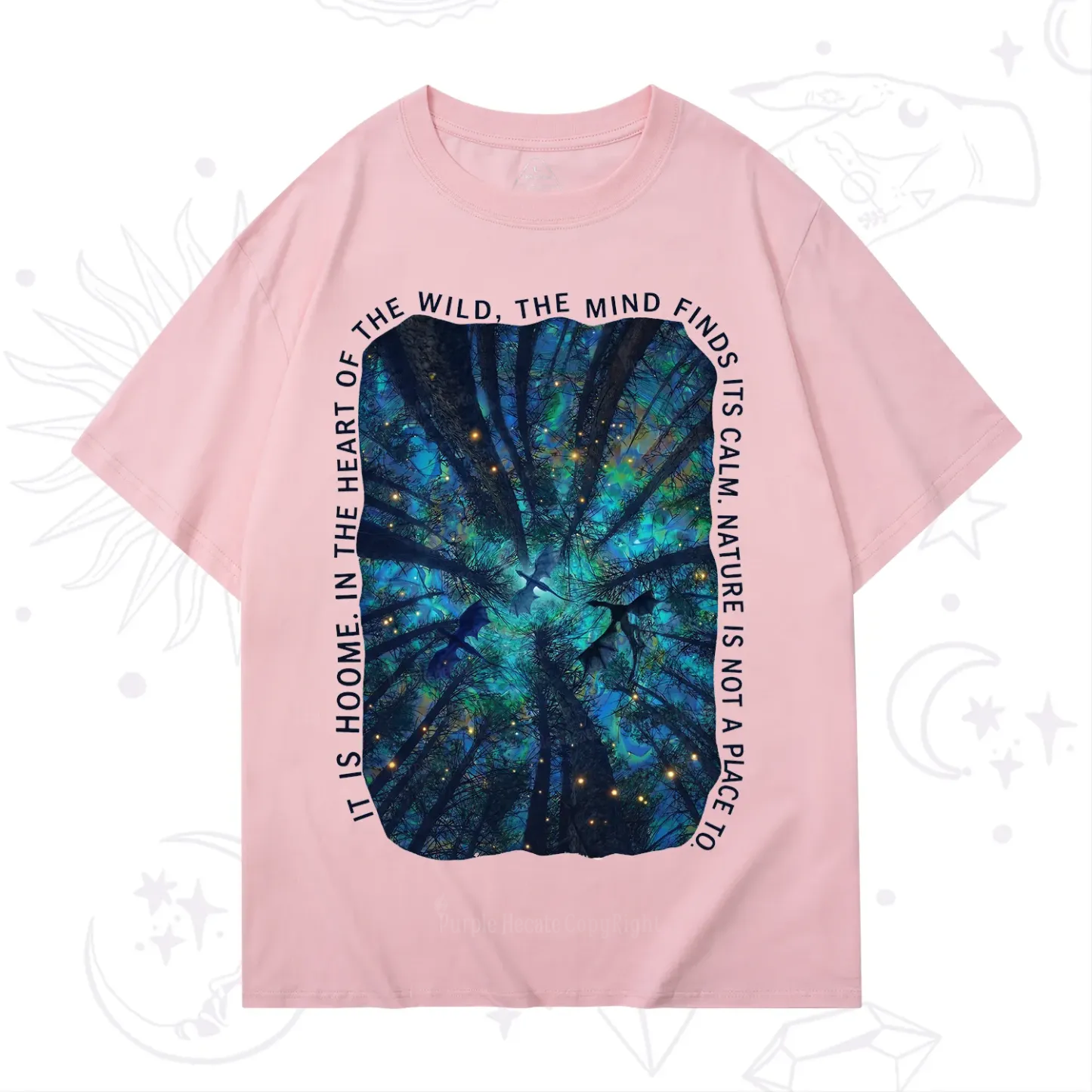 Purplehecate Forest Mindscape Night Sky T-Shirt