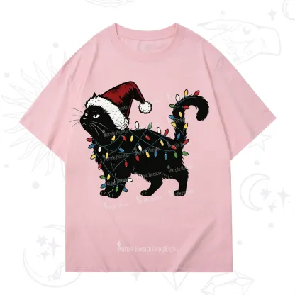 Purplehecate Cute Cat Christmas T-Shirt