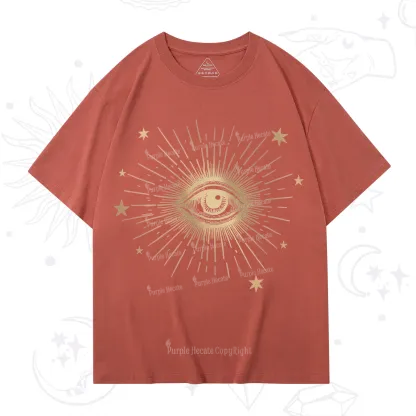 Purplehecate Celestial Eye with Stars T-Shirt