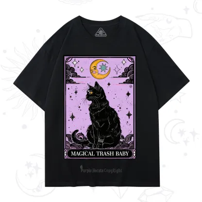 Purplehecate Magical Trash Baby Tarot Cat T-Shirt