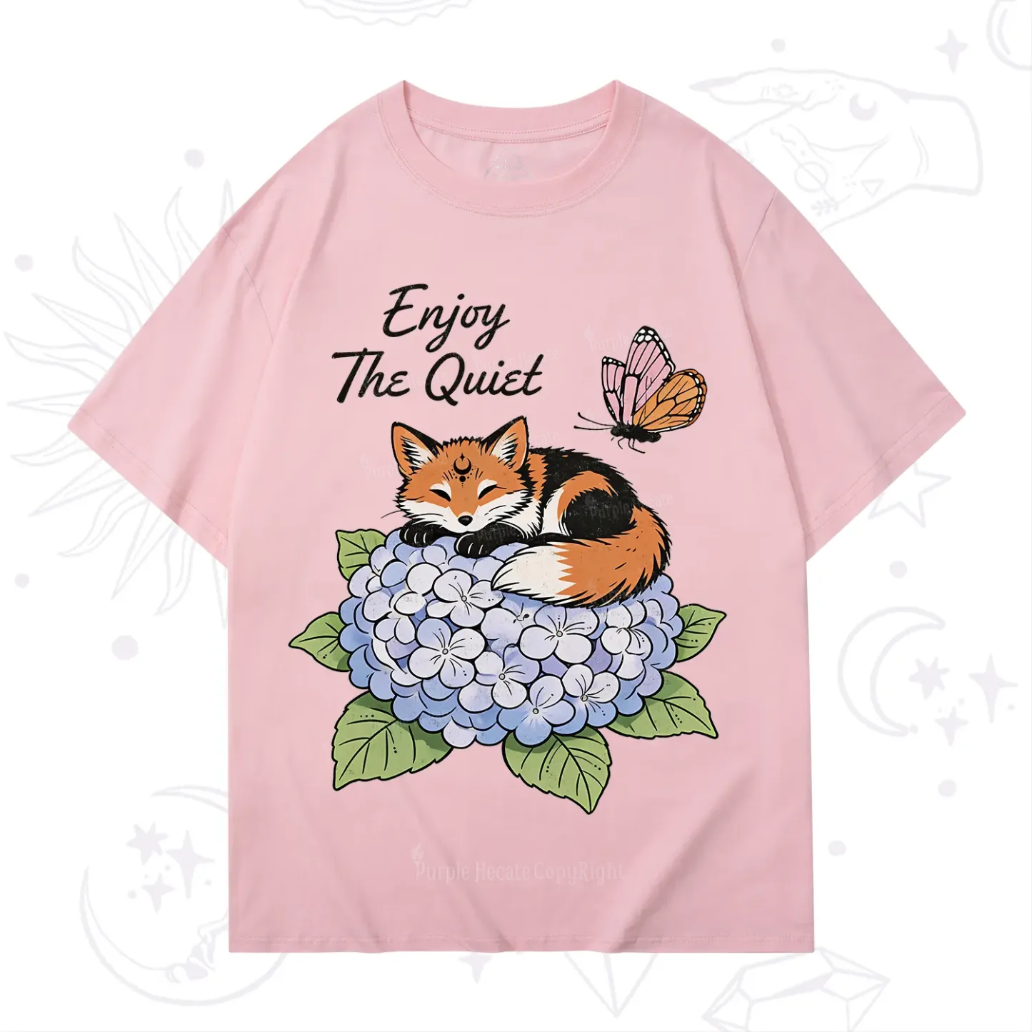 Purplehecate Enjoy The Quiet Fox T-Shirt