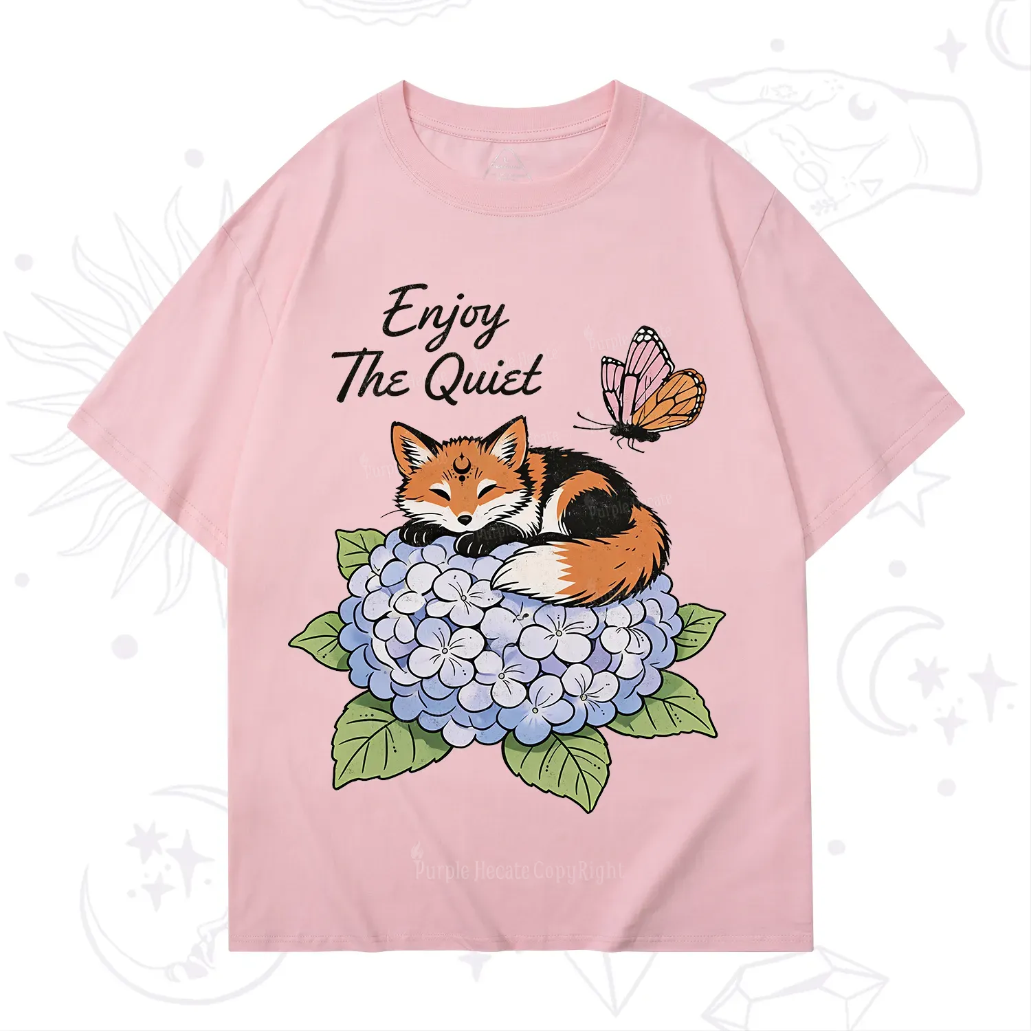 Purplehecate Enjoy The Quiet Fox T-Shirt