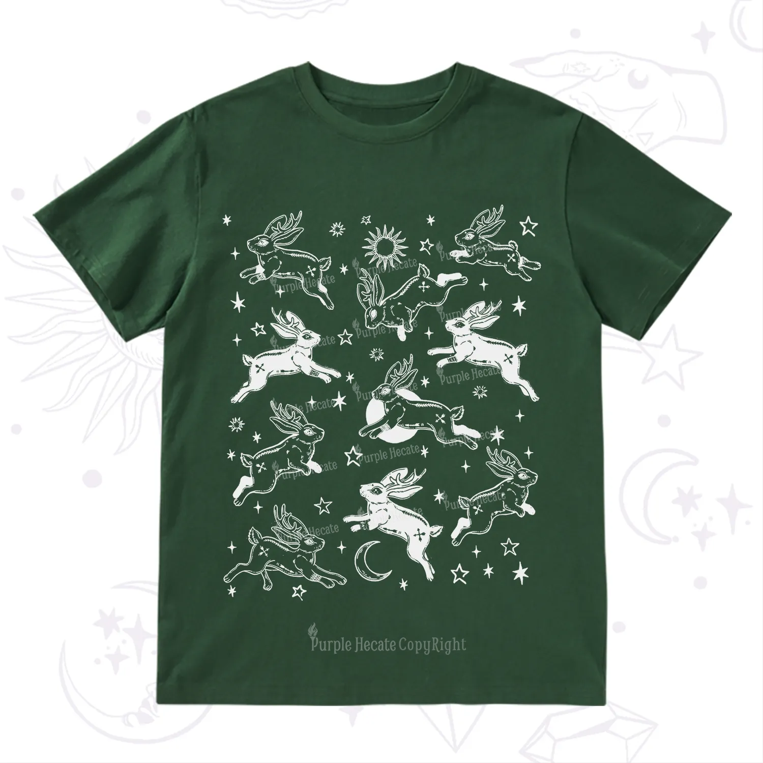 Purplehecate Bunnies in Space T-Shirt
