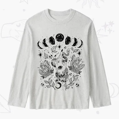 Purplehecate Reach For The Moon Slub Long Sleeve T-Shirt