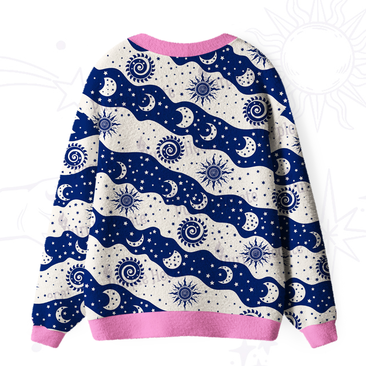Purplehecate Starry Tides Ugly Cardigan Sweaters