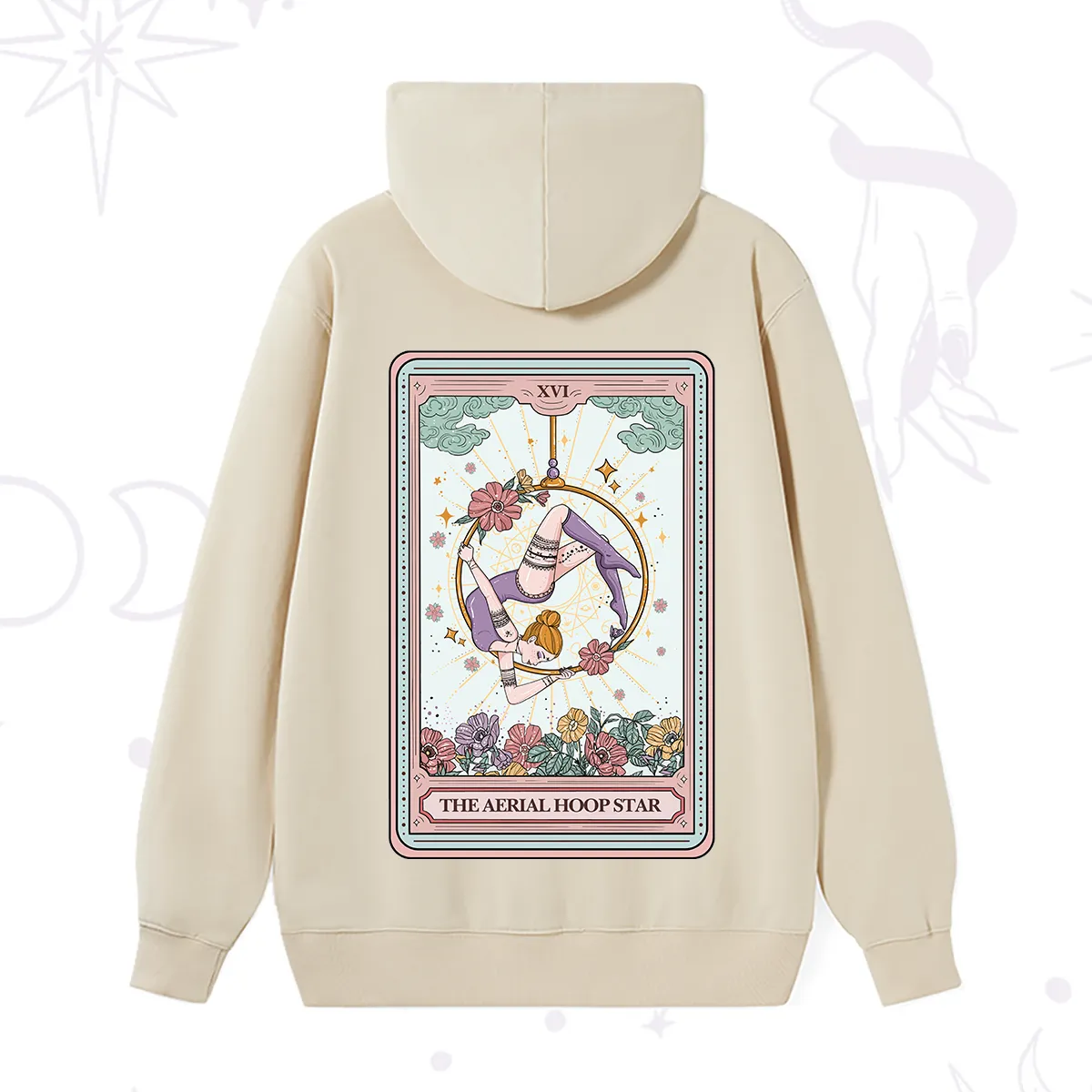 Purplehecate The Aerial Hoop Star Tarot Card Hoodie