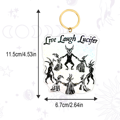 Purplehecate Live Laugh Lucifer Keychain