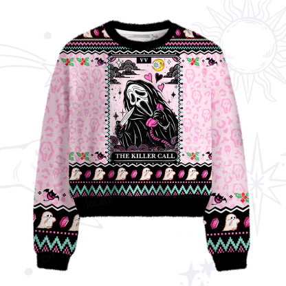 Purplehecate The Killer Call Fuzzy Crewneck Sweater