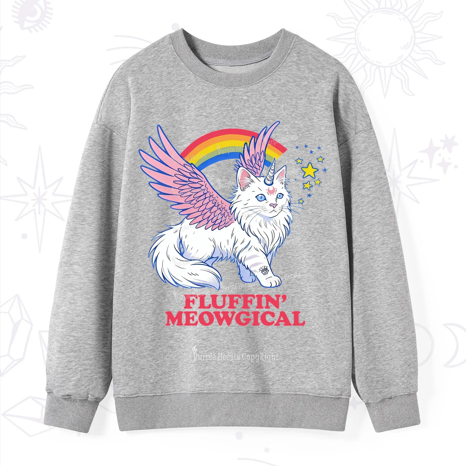 Purplehecate Fluffin Meowgical Sweatshirt