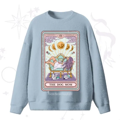 Purplehecate The Dog Mom Tarot Fuzzy Ugly Sweater