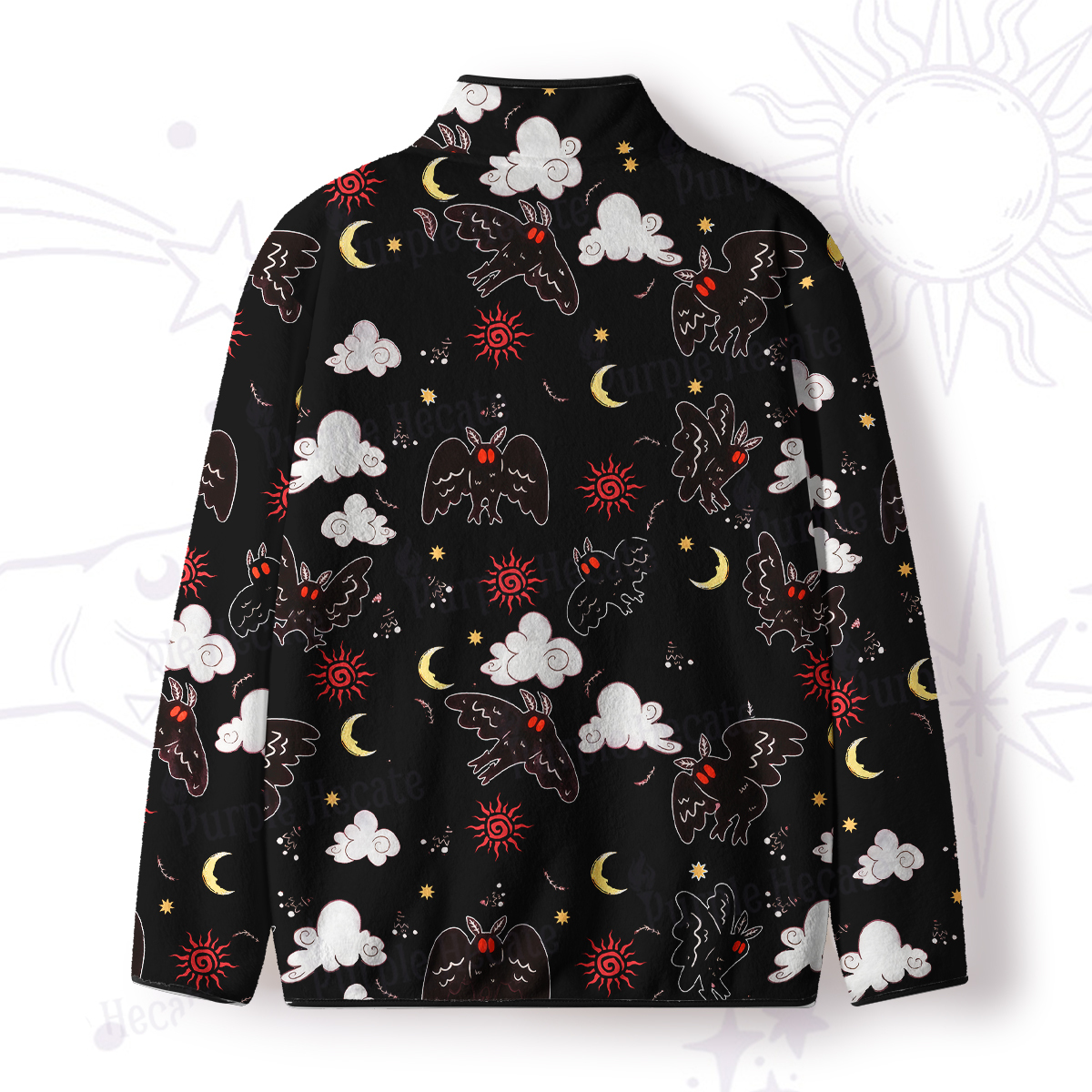 Purplehecate Cryptid Mothman Full Zip Fleece Jacket