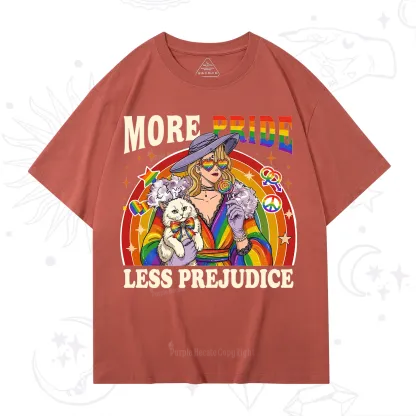 Purplehecate More Pride Less Prejudice Rainbow T-Shirt