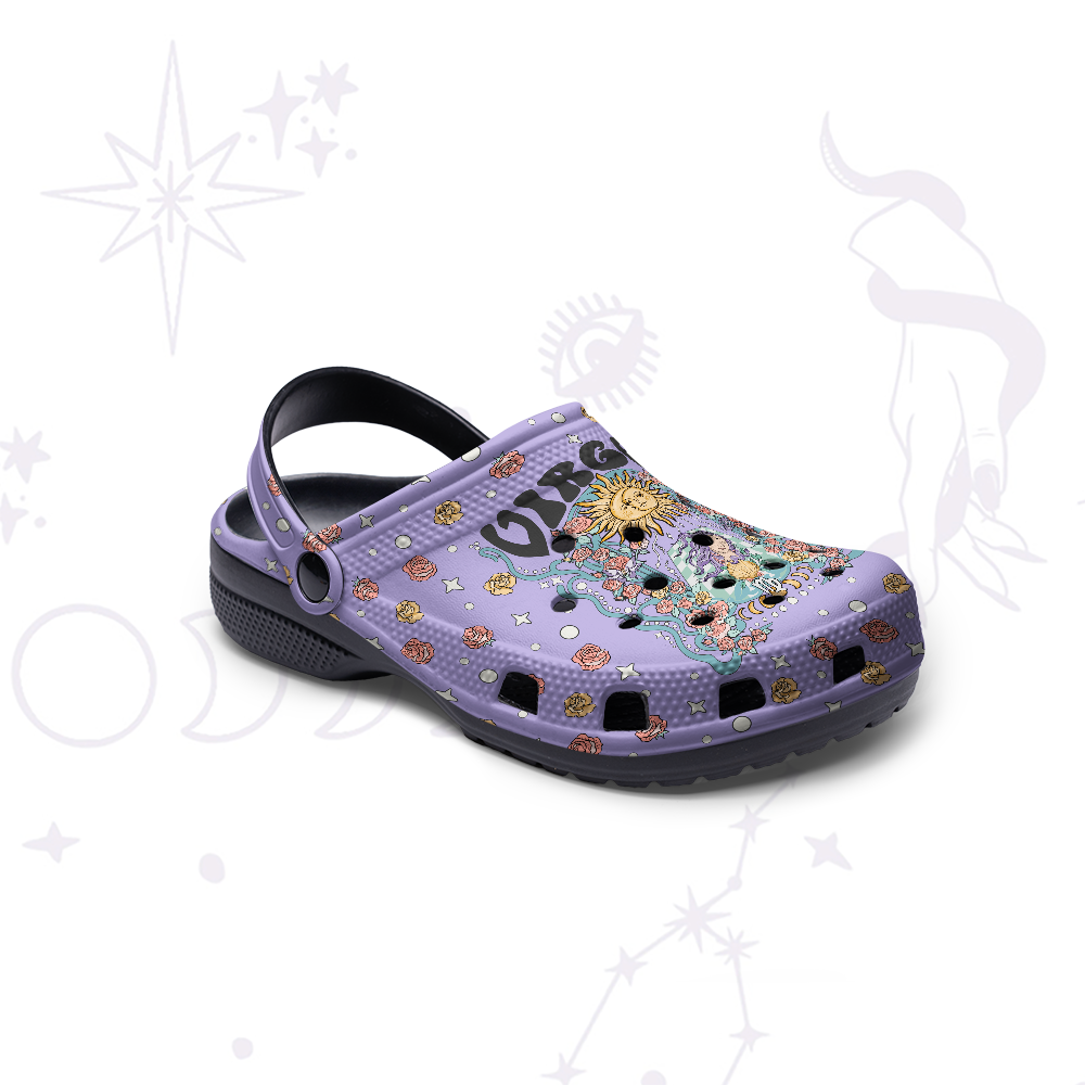 Purplehecate Virgo Spirit Zodiac Rubber Clogs