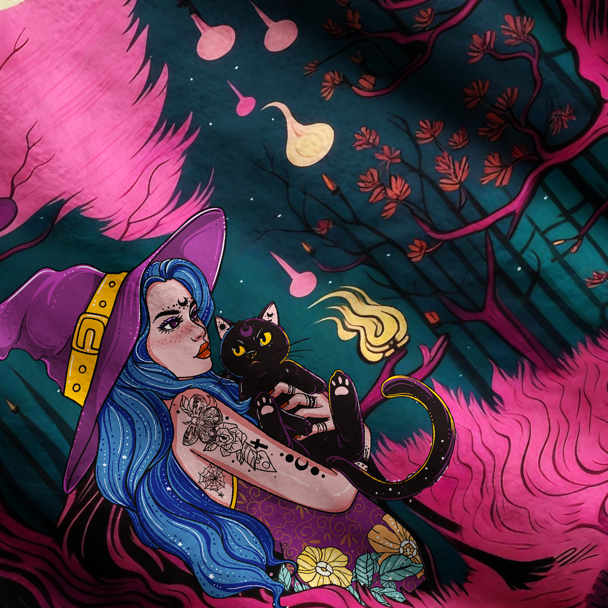 Purplehecate The Witch and Her Familia One Shoulder Sweaters