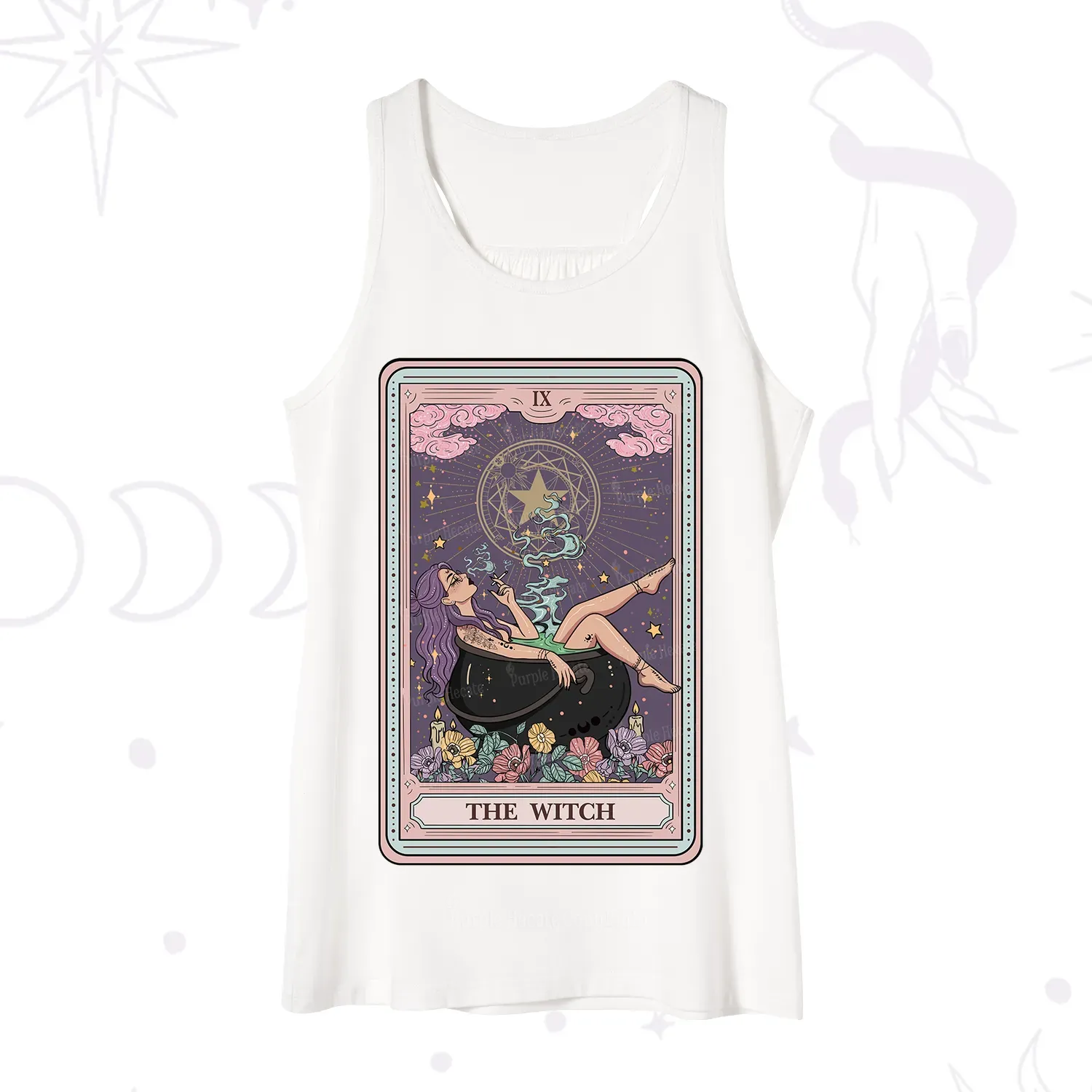 Purplehecate The Witch Tarot Card Tank